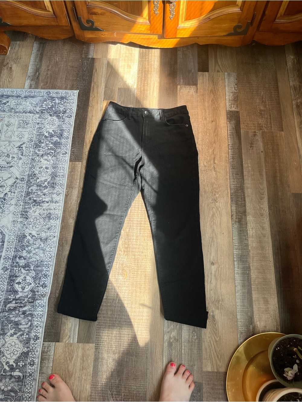 No Boundaries Black Straight-Leg Chinos